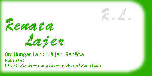 renata lajer business card