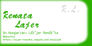 renata lajer business card